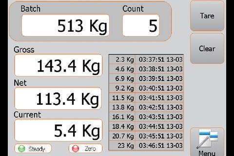 The SMARTloader screen